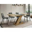 Стол обеденный SIGNAL EXEL дуб артизан/антрацит 140-180/85